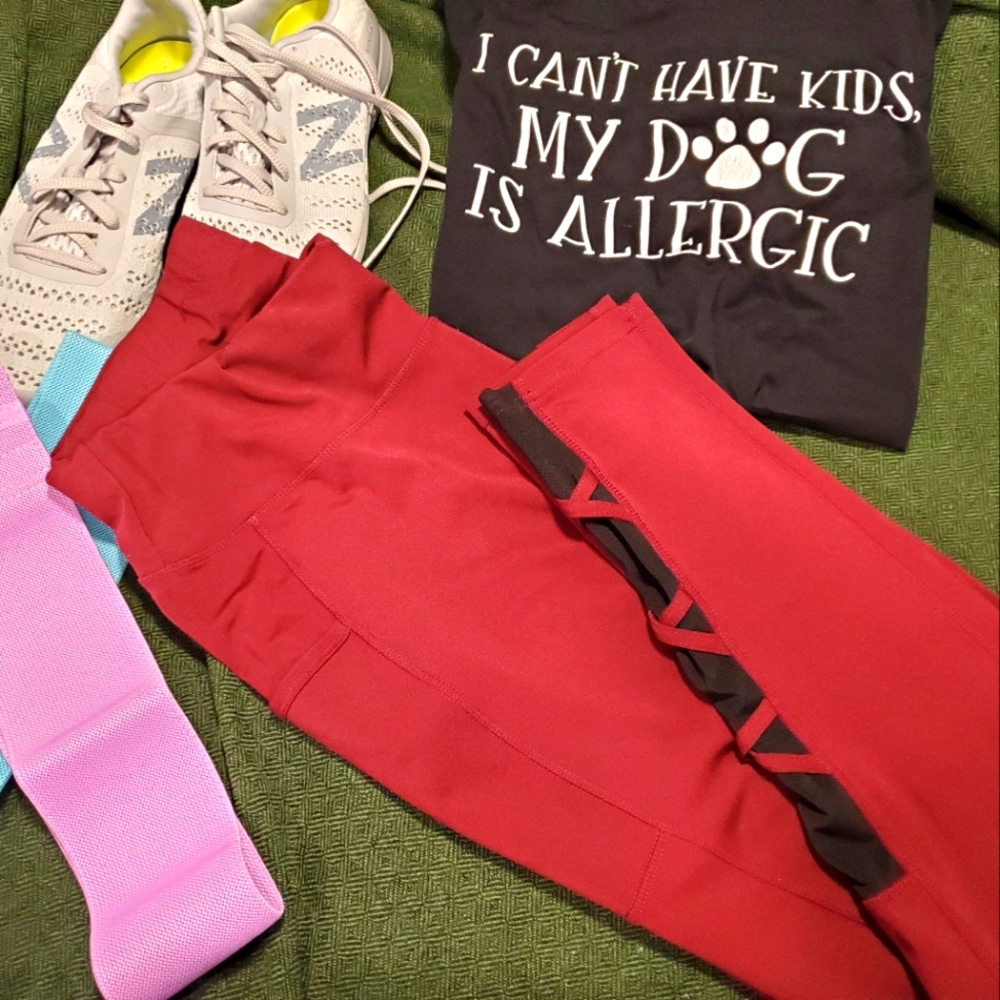 POP Fit wine/maroon Lily Ankle Leggings